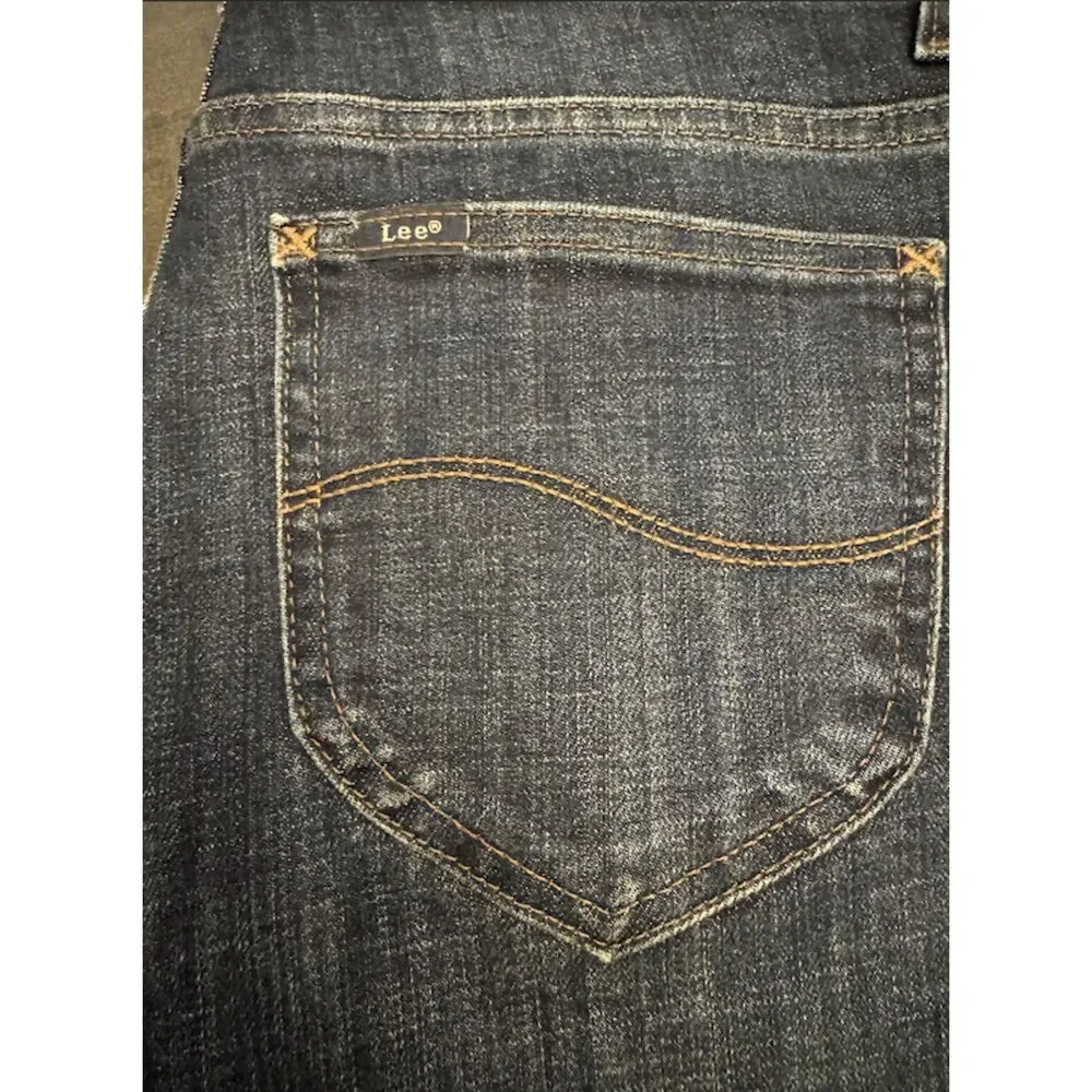 Lee Relaxed Fit Straight Leg Mid Rise Jeans - Sz 10M - Picture 4 of 13